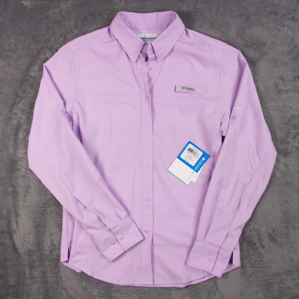COLUMBIA Women's S PFG Tamiami‎ II Purple Hydrangea Long Sleeve Shirt - Picture 2 of 14